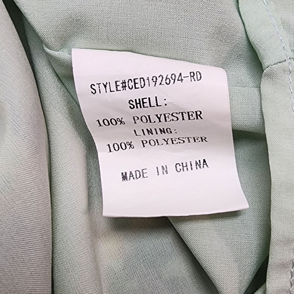 Melloday Floral Ruffle-Sleeve Pleated Dress - Green & Multicolor Print - Picture 12 of 15